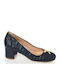 Sante Navy Blue Medium Heels