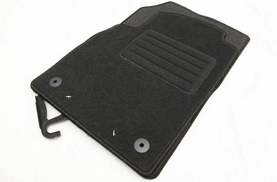 Petex Satz Vorder- und Hintermatten 4Stück aus Teppichboden für Chevrolet Cruze 2009-2016 Schwarz
