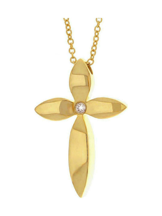 Q-Jewellery Women's Gold Cross 14K