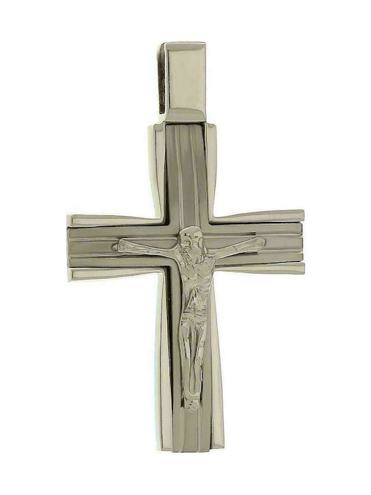 Q-Jewellery Men's Gold Cross 14K with the Crucified