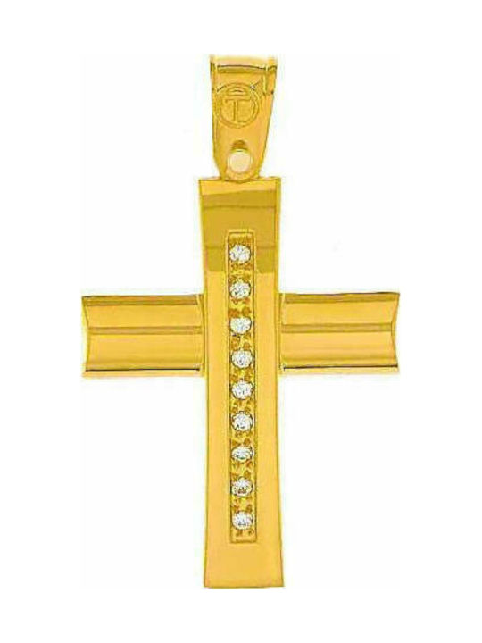 Q-Jewellery Damen Gold Kreuz 14K