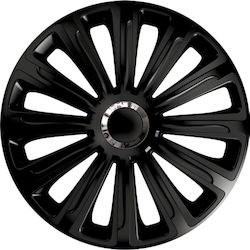 Auto Gs Car Hubcap Set Trend Rc 14" 4pcs Black