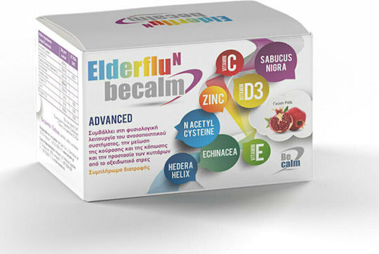 Becalm Elderflu N Anvanced Supplement for Immune Support 7 sachets