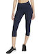 One Women's Capri Running Legging High Waisted Dri-Fit Navy Blue