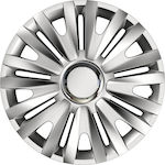 Auto Gs Car Hubcap Set Royal Rc 13" 4pcs Silver