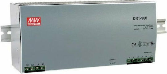Mean Well DRT960-48 DIN Rail Power Supply 20A/48V/960W