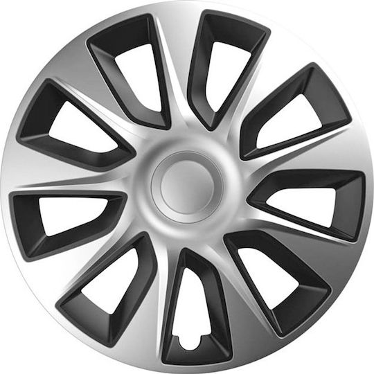 Auto Gs Set Capace De Roți Auto Stratos RC 4 Bucăți 14" Argintii/Negre