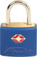 Travel Blue 027 Bronze Padlock Brass with Key B...