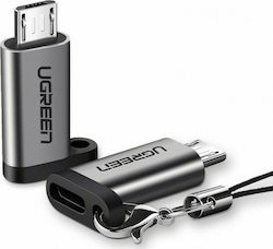 Ugreen Convertor USB-C feminin în micro USB masculin Gri 1buc (50590)