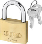 Abus Steel Padlock Brass with Key 50mm 1pcs