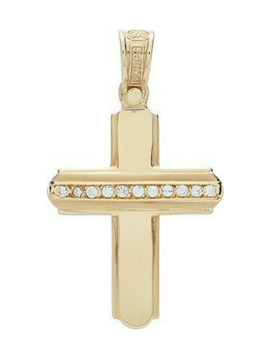 Triantos Femeiesc Aur Cruce 14K