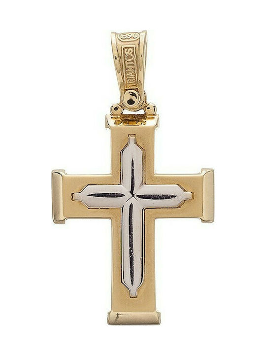 Triantos Herren Gold Kreuz 14K