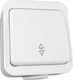Bassiakos Complete Wall Push Roller Shutter Button with Frame White U1141
