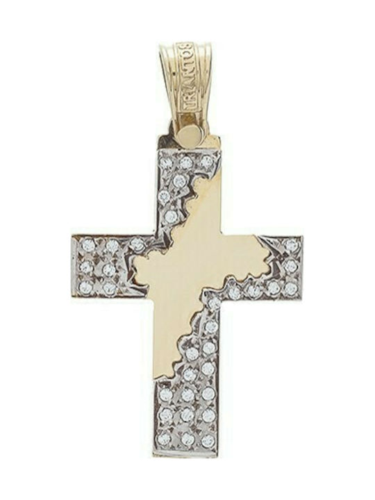 Triantos Femeiesc Aur Cruce 14K