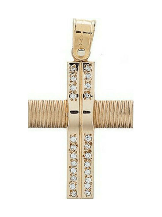 Triantos Femeiesc Aur Cruce 14K