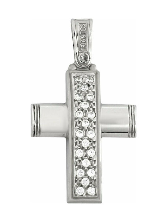 Triantos White Gold Cross 14K