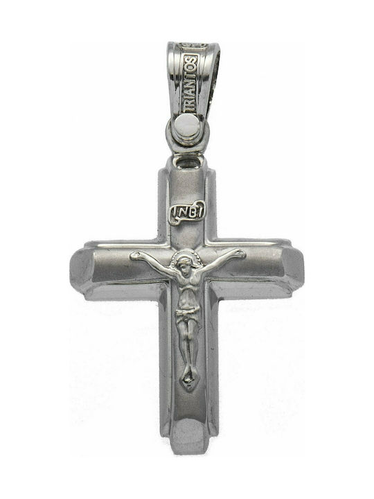 Triantos White Gold Cross 14K with the Crucified