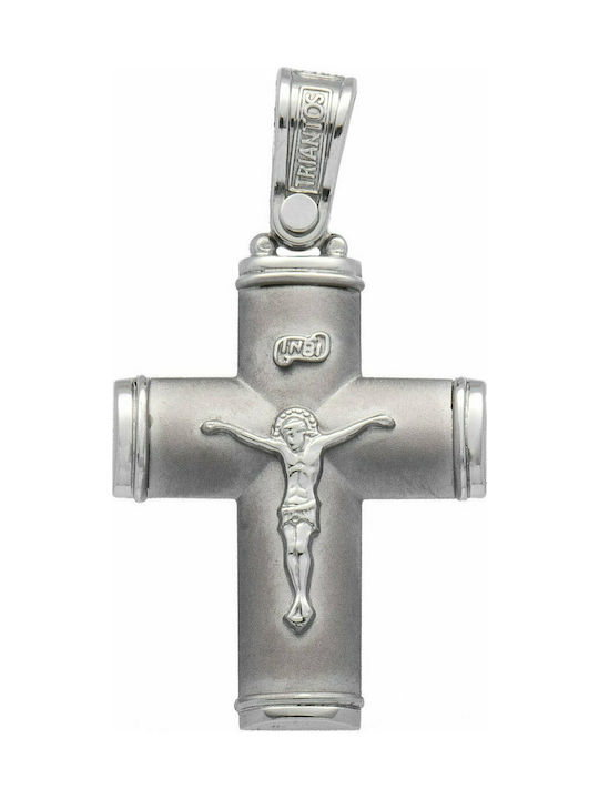 Triantos White Gold Cross 14K with the Crucified