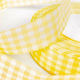Fabi Ribbon Fabric Checked In Yellow Colour Κορ...