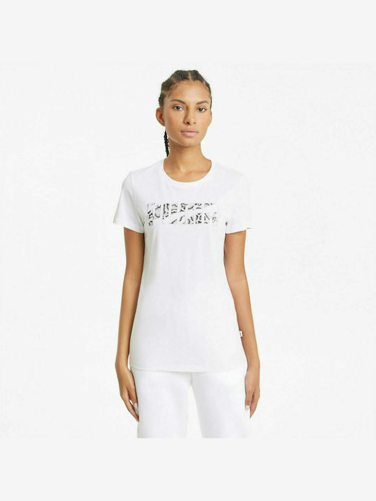Puma Rebel Graphic Women's Sport T-shirt White