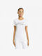Puma Rebel Graphic Γυναικείο Αθλητικό T-shirt Λευκό
