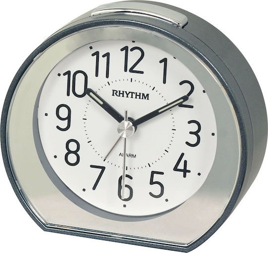 Rhythm Tabletop Clock with Indicators with Alarm Clock CRE897NR02