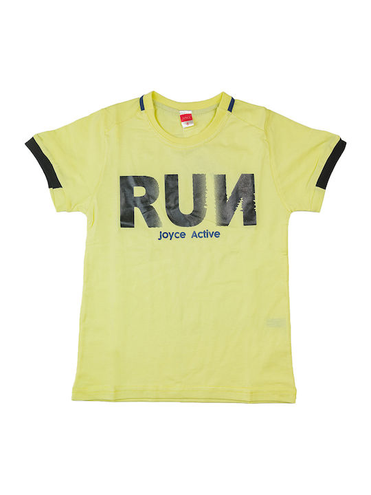 Joyce Παιδικό T-shirt Κίτρινο Run