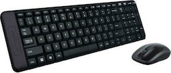 Logitech MK220 Безжично - Комплект с мишка Английска US Logitech MK220 Безжично - Комплект с мишка Английска US