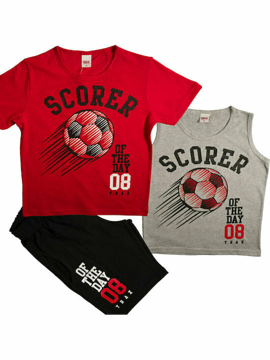 Kinder-Set mit Shorts Sommer 3Stück Rot