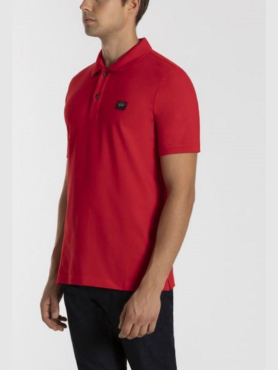 Paul & Shark Ανδρικό T-shirt Polo Κόκκινο
