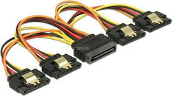 DeLock 15-Pin Sata - 15-Pin Sata Cable 0.15m Red (60156)
