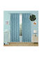 Beauty Home Kids Blackout Fluorescent Curtain With Rod Pocket Light Blue 140x270cm
