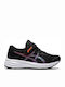 Patriot NVY Kids Sports Shoes Running with Hoop & Loop Closure Black