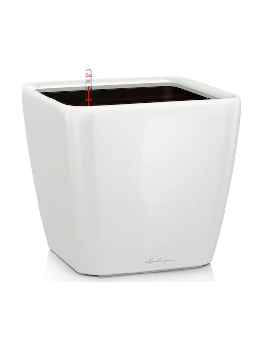 Lechuza Quadro LS 35 Flower Pot Self-Watering 35.5x32.5cm in White Color 16160