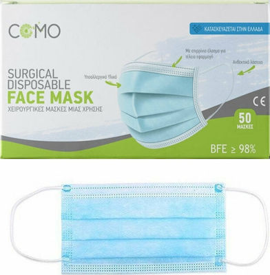 Como Disposable Surgical Mask Type II Light Blue 200pcs