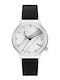 Komono Women's Watch with Black Leather Strap