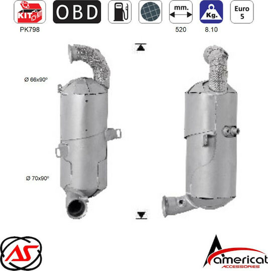 Americat DPF Filter for Citroen SiC C3/C4/Berlingo-Peugeot Partner/207/208