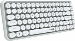 Ajazz Ajazz 308i Ultra Fără fir Bluetooth Doar tastatura UK Alb
