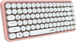 Ajazz 308i Ultra Wireless Bluetooth Keyboard with US Layout Ροζ/Πολύχρωμο