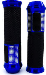 Xinli Motorcycle Grips with Handlebar Counterweights XL- in Blue Colour