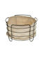Marva Bistro Bread Basket Metallic Beige 25x25x11.5cm
