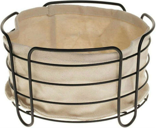 Marva Bistro Καλάθι Ψωμιού Μεταλλικό Μπεζ 25x25x11.5cm