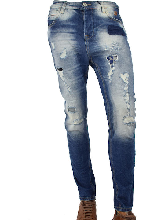 Camaro 16001-391-0223 Pantaloni de Bărbați din Jean în Croială Slim Albastru