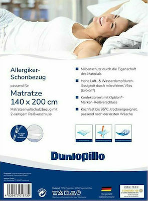 Dunlopillo Double Mattress Cover with Elastic Straps 140x200cm