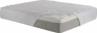 Strom Eco Semi-Double Quilted Mattress Cover Fitted Cotton Plus White 110x200cm