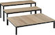 Abert Buffet Display Ständer Hölzernes 52.5cm (3 Ebenen) 3Stück