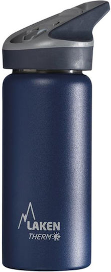 Laken Summit cap Recyclable Bottle Thermos Stainless Steel BPA Free 500ml Blue with Mouthpiece