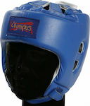 Olympus Sport Adult Open Face Boxing Headgear Leather Blue