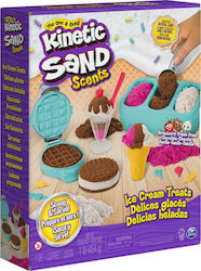 Spin Master Construction & Building Toy with Sand Kinetic Sand Scents Ice Cream Treats Playset Kid 3++ years