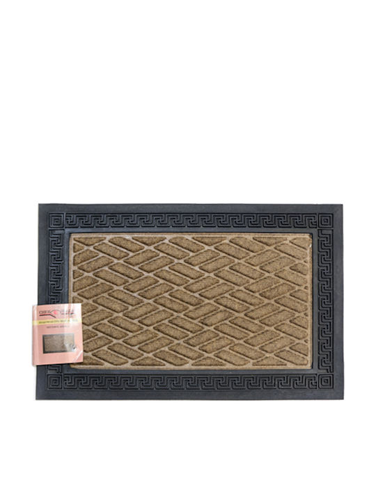 Chios Hellas Carpet with Non-Slip Underside Doormat Μαίανδρος ΠΔ296 Μπεζ 40x60εκ.